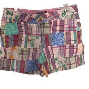 Vineyard Vines multi patchwork with seahorse pattern women’s shorts size 10
